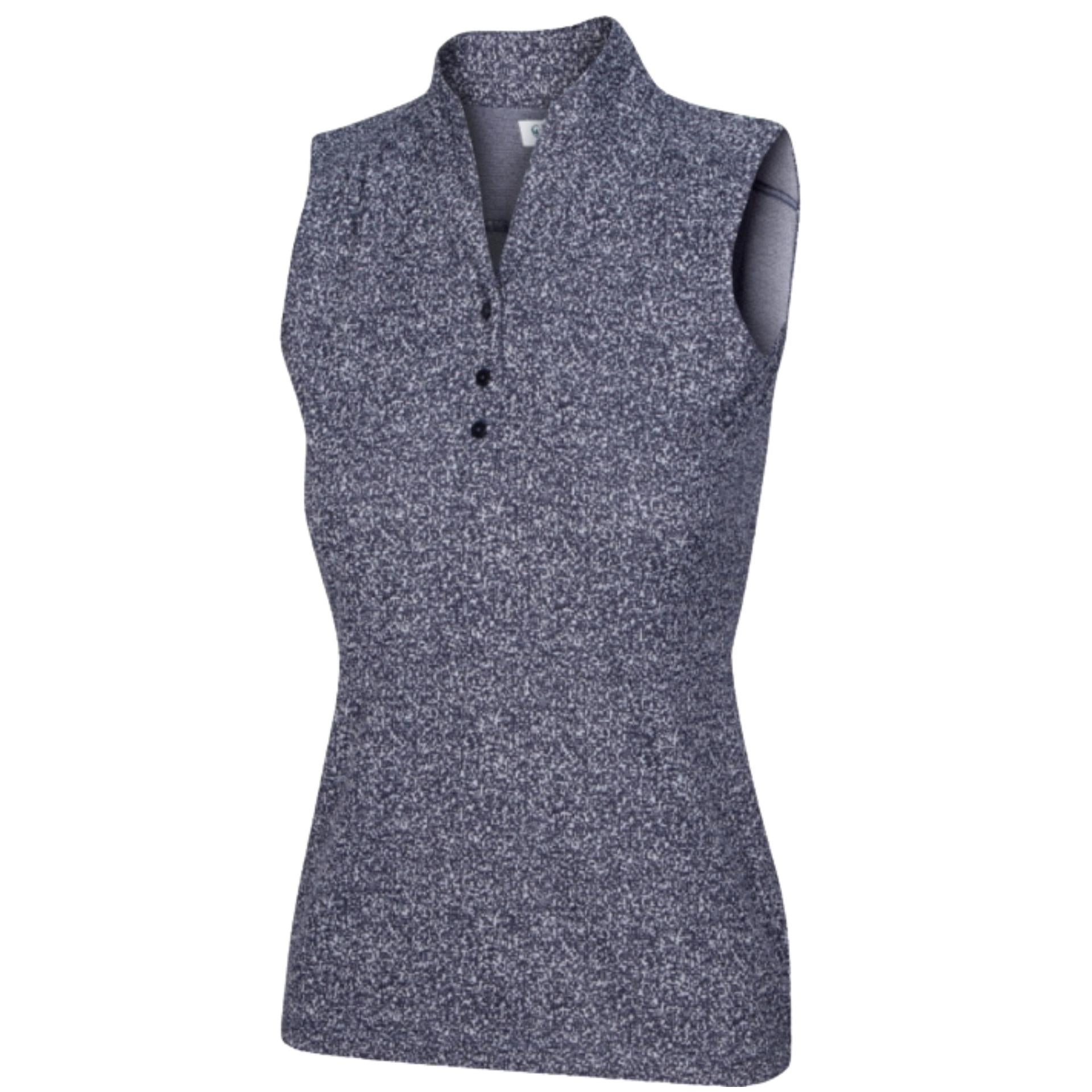 Greg Norman Women'sHeathered Dot Sleeveless Polo