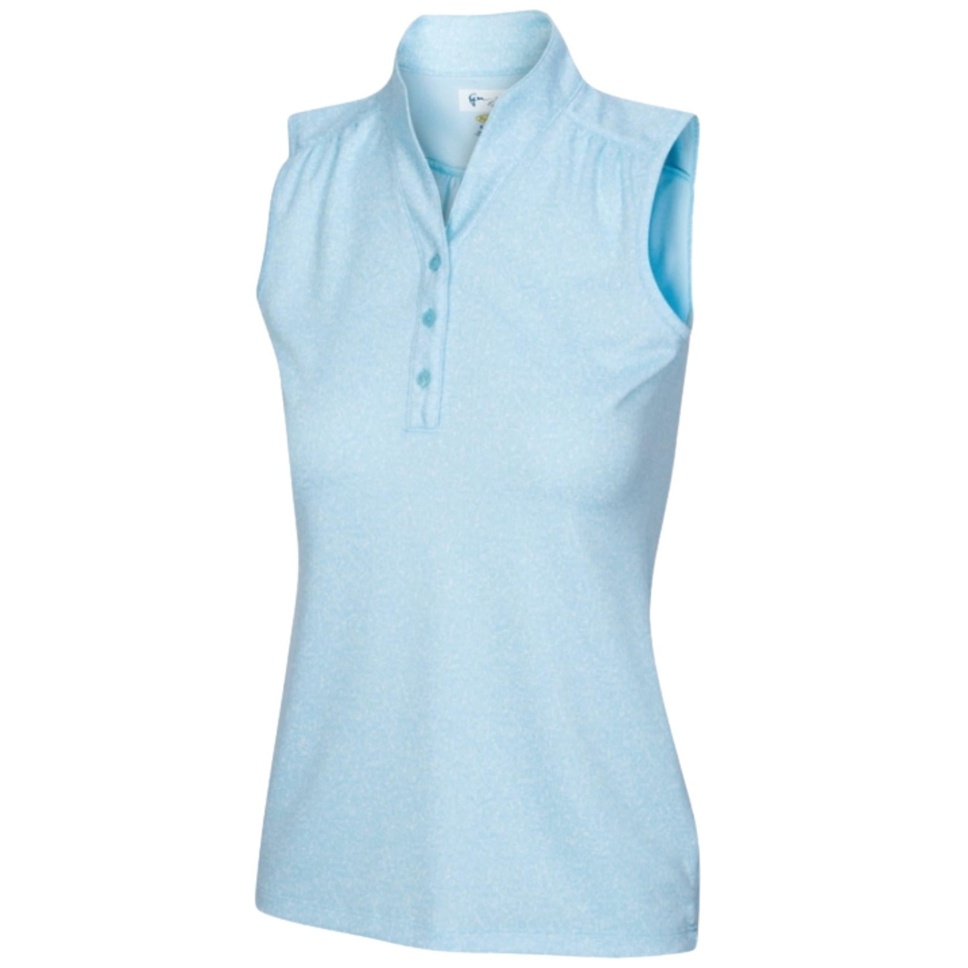Greg Norman Women'sHeathered Dot Sleeveless Polo