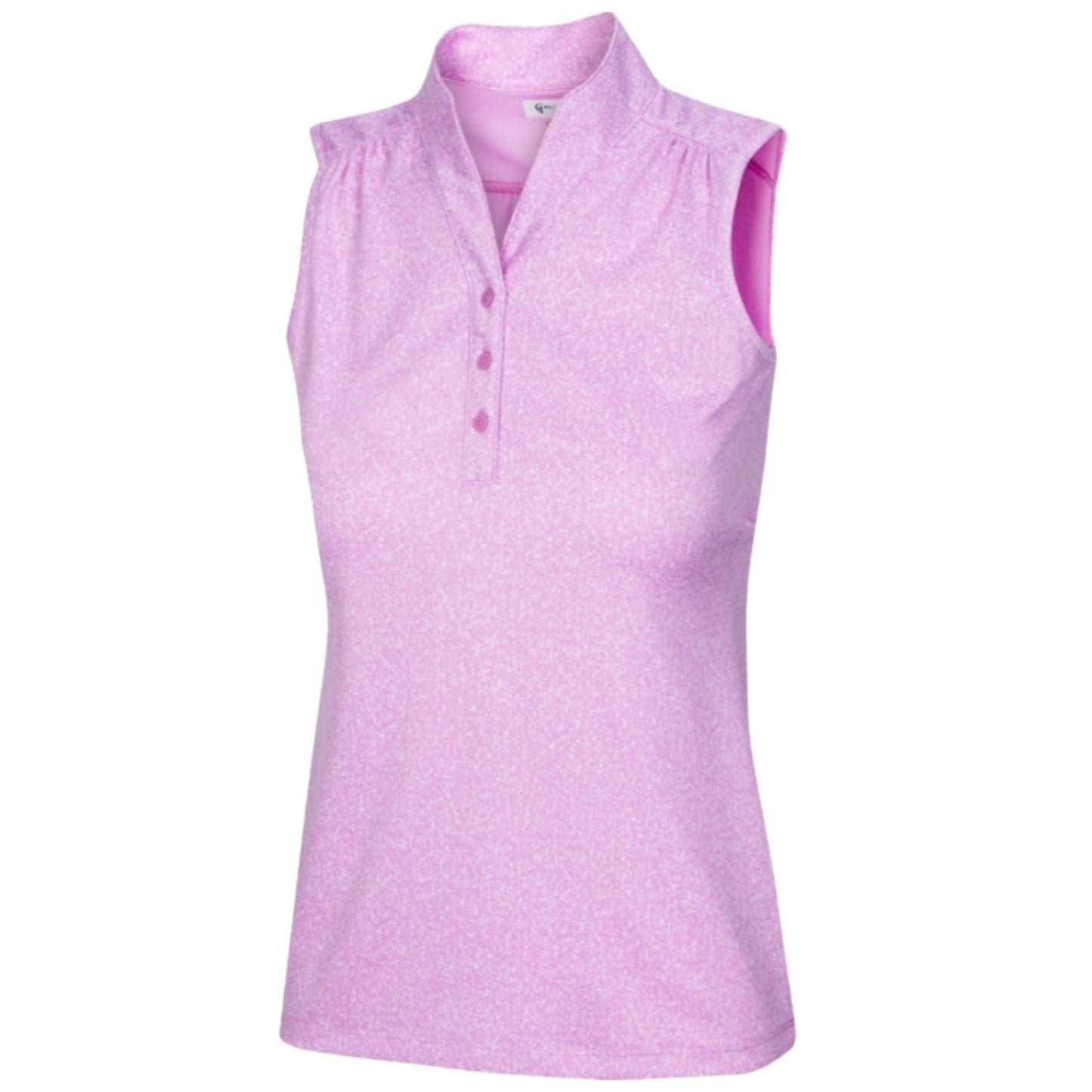 Greg Norman Women'sHeathered Dot Sleeveless Polo