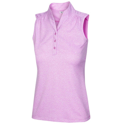 Greg Norman Women'sHeathered Dot Sleeveless Polo
