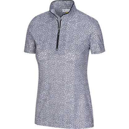 Greg Norman Women's ML75 Umbrella Print Zip Polo