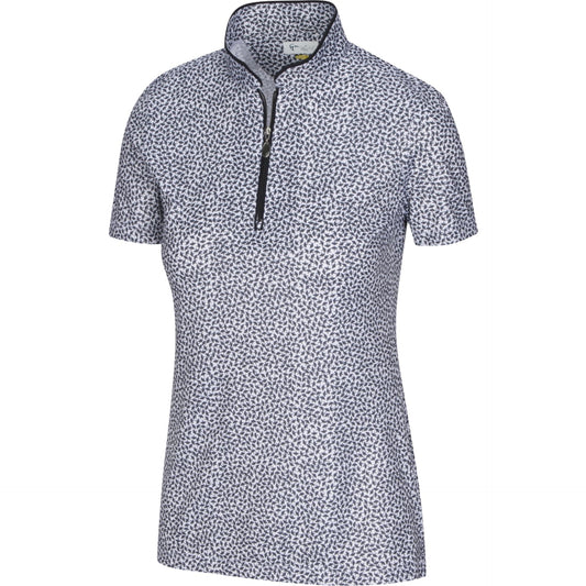 Greg Norman Women's ML75 Umbrella Print Zip Polo