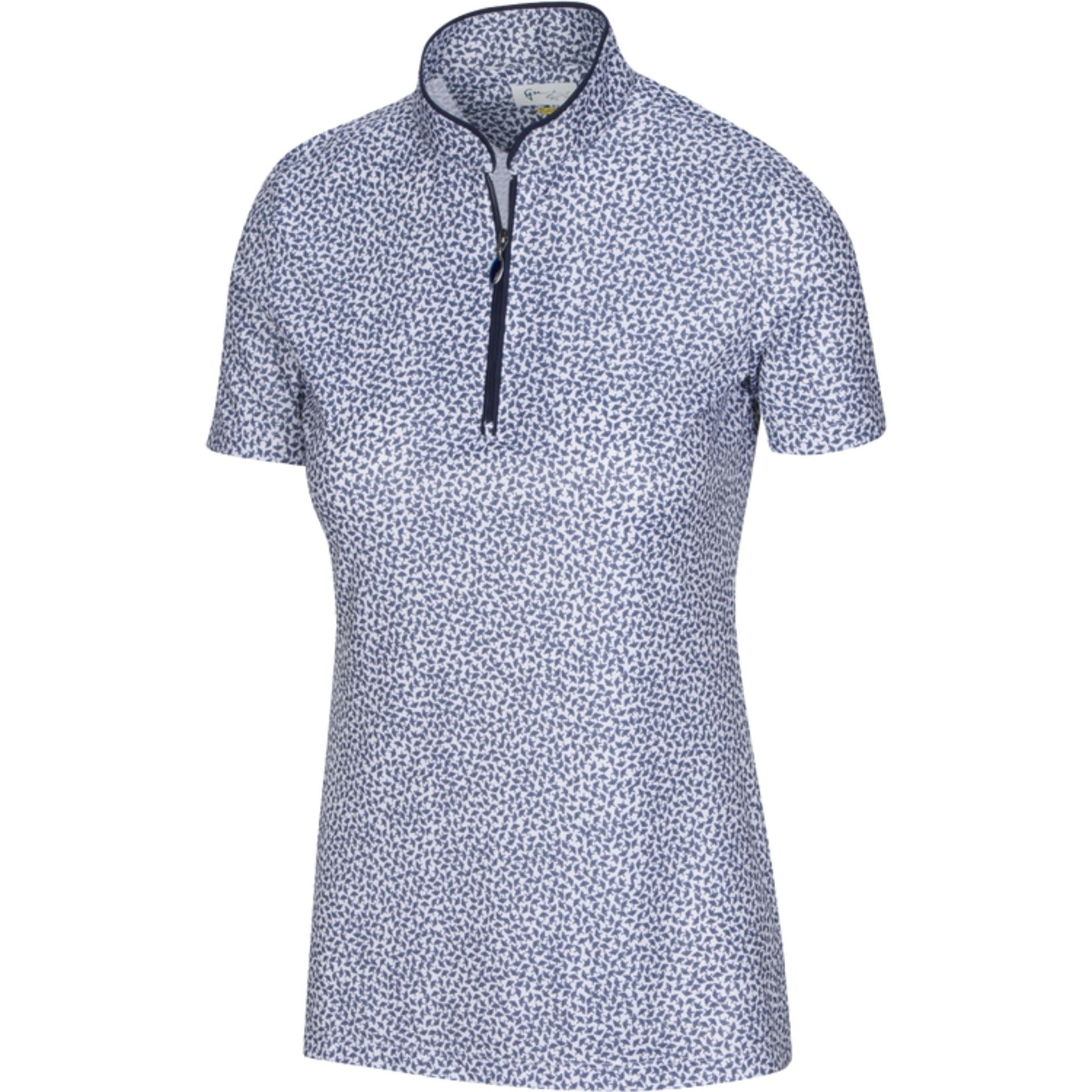 Greg Norman Women's ML75 Umbrella Print Zip Polo
