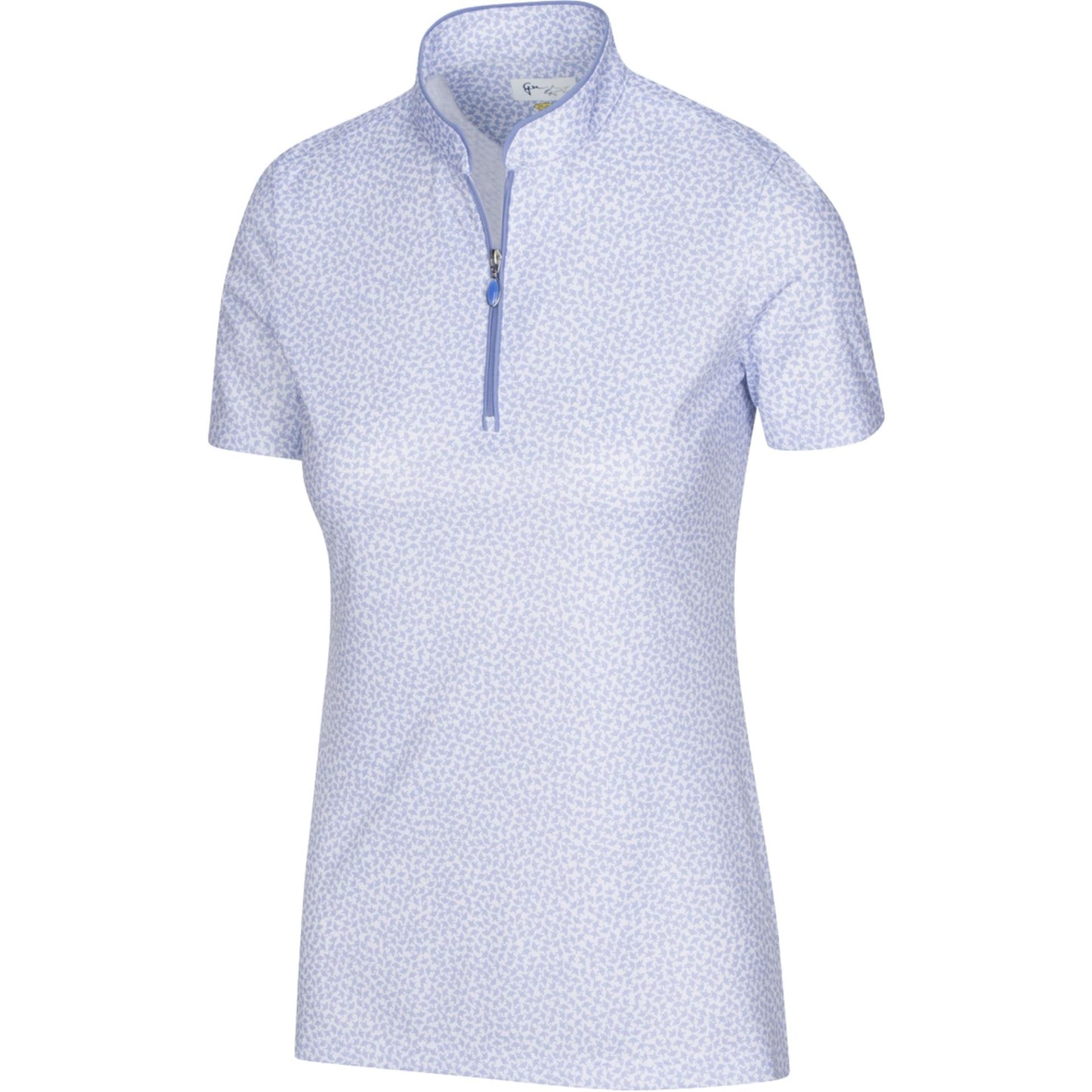 Greg Norman Women's ML75 Umbrella Print Zip Polo