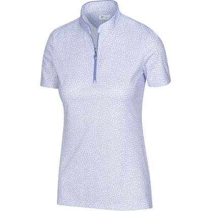Greg Norman Women's ML75 Umbrella Print Zip Polo