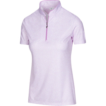 Greg Norman Women's ML75 Umbrella Print Zip Polo