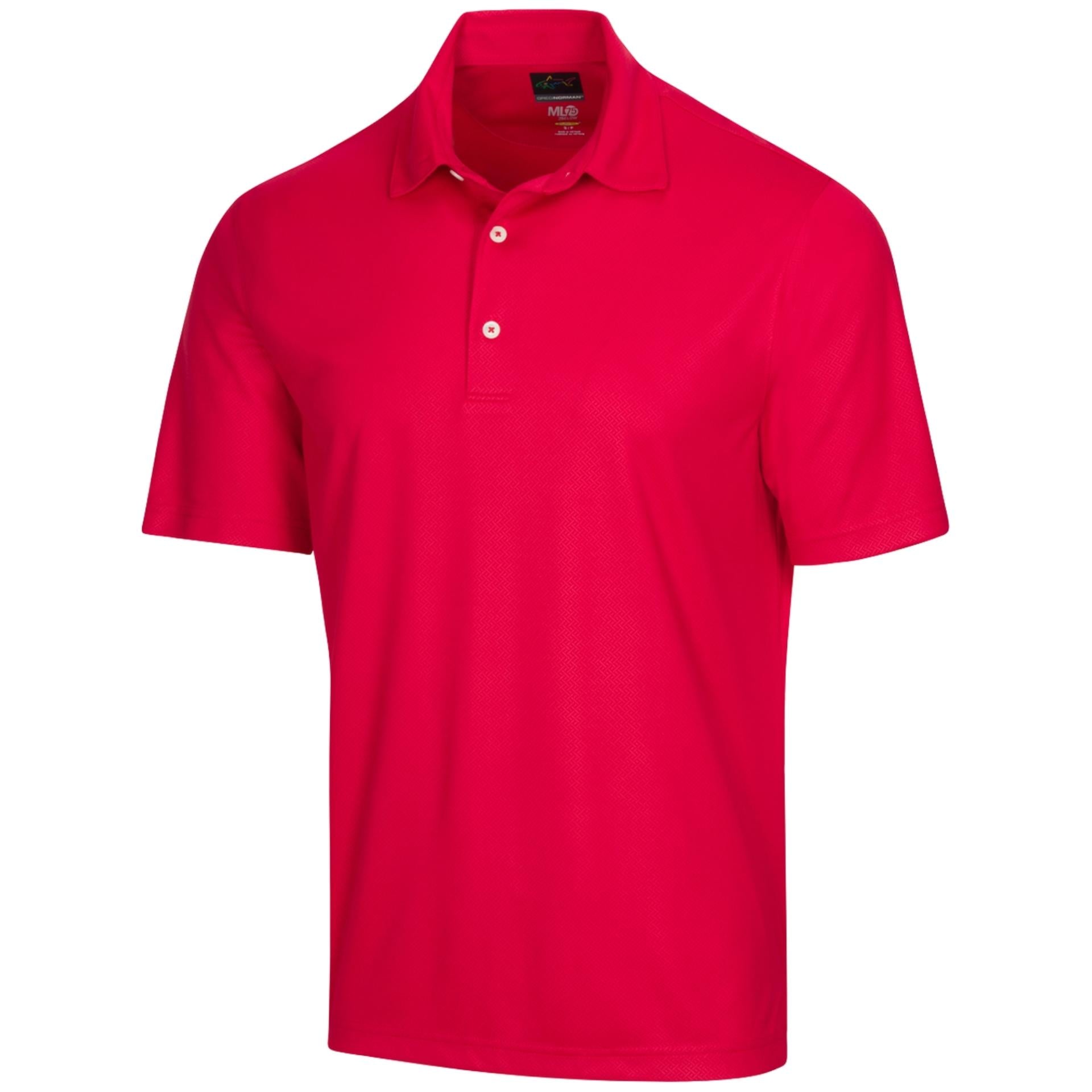 Greg Norman Men's Protek ML75 Microlux Embossed Polo
