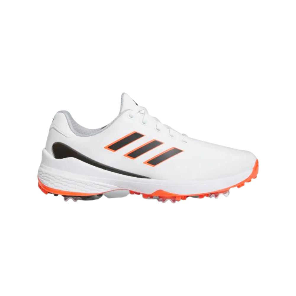 Adidas Men's ZG23 Golf Shoes - White/Black/Semi Solar Red