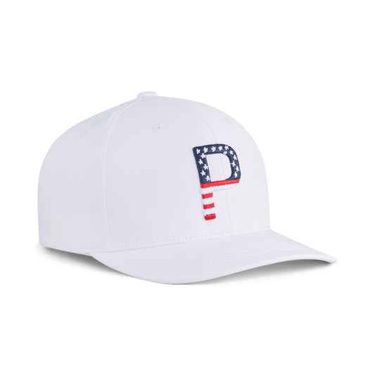 Puma Men's Pars & Stripes 6-Panel Snapback Golf Hat