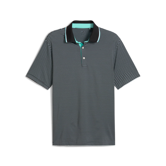 Puma Men's MATTR Elevated Stripe Polo Golf Shirt