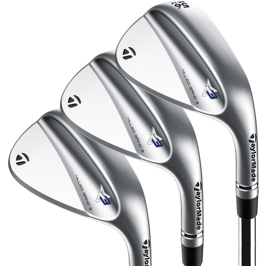TaylorMade Milled Grind 3 Satin Wedges Steel Shaft - 3 Pack