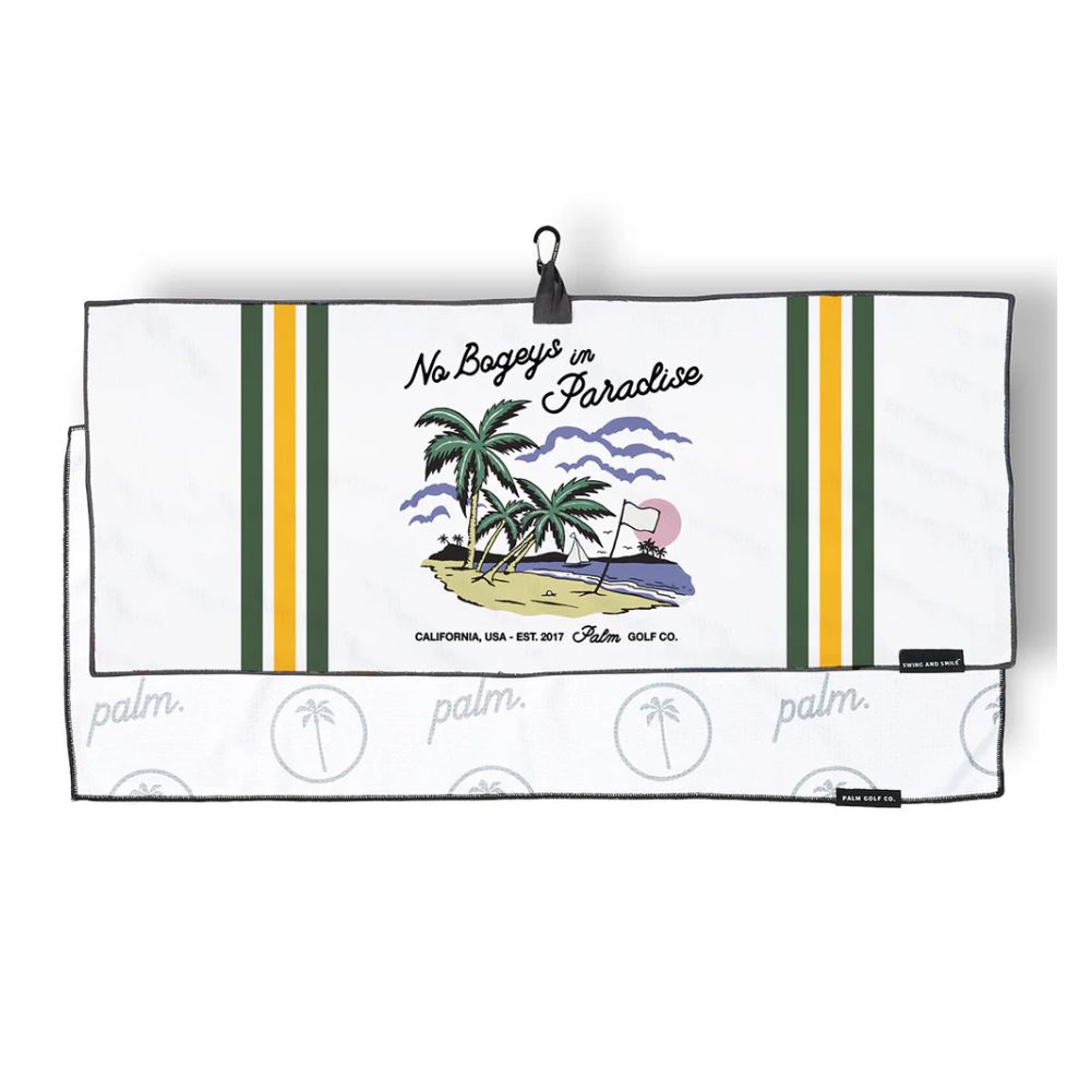 Palm Golf Bag Waffle Knit Towel - Paradise
