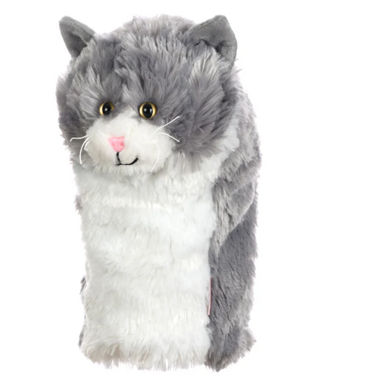 Daphne's Grey & White Cat Golf Driver Headcover