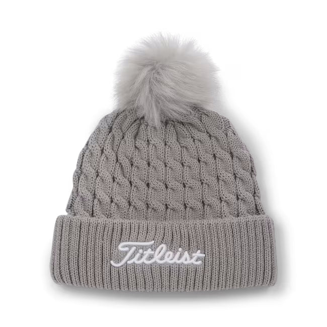 Titleist Cable Knit Pom Pom Beanie