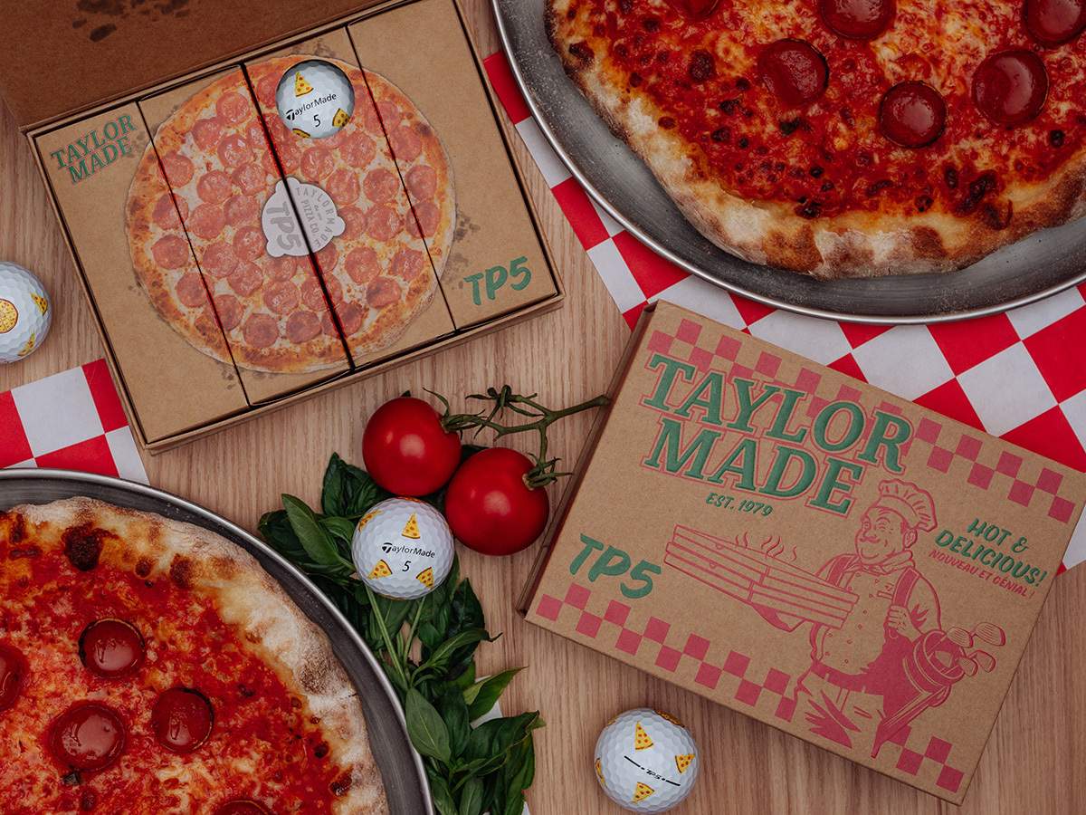 TaylorMade TP5 Pix Hot Shot Pizza Party Limited Edition Golf Balls (1 Dozen)