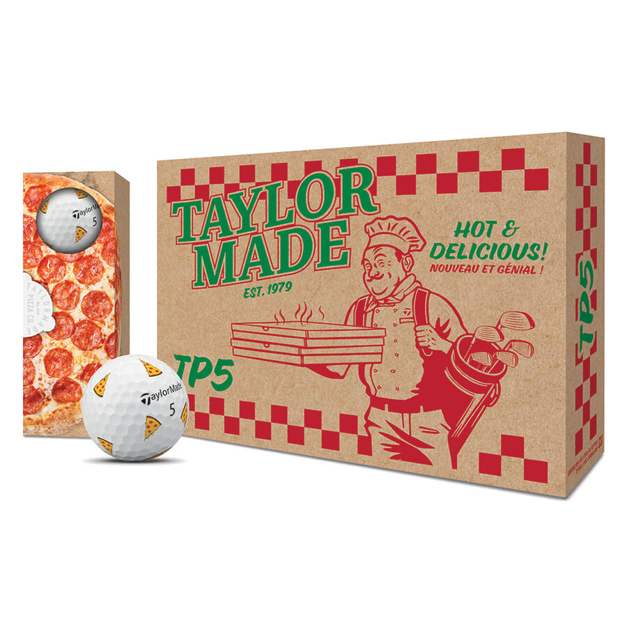 TaylorMade TP5 Pix Hot Shot Pizza Party Limited Edition Golf Balls (1 Dozen)