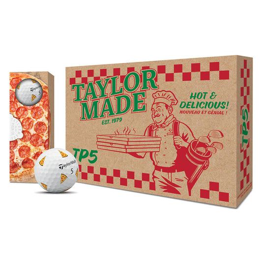 TaylorMade TP5 Pix Hot Shot Pizza Party Limited Edition Golf Balls (1 Dozen)