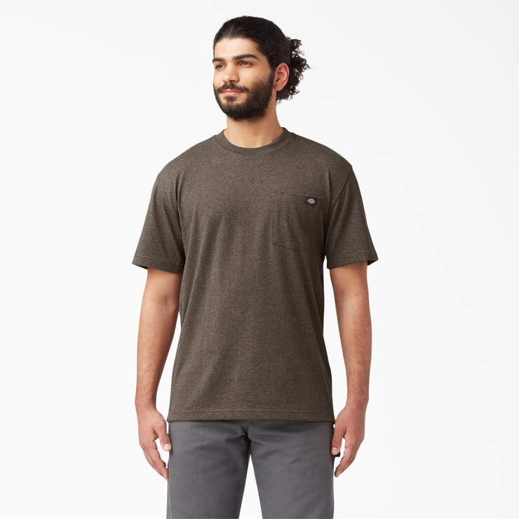 Dickies Men's Heavyweight Heathered Short Sleeve Pocket Tee Relaxed T-Shirt