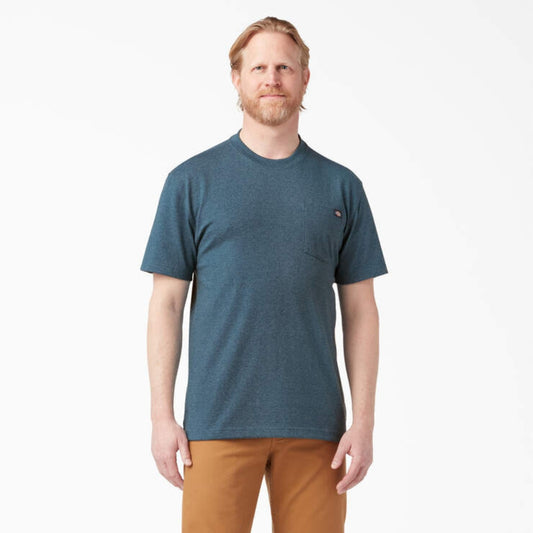 Dickies Men's Heavyweight Heathered Short Sleeve Pocket Tee Relaxed T-Shirt